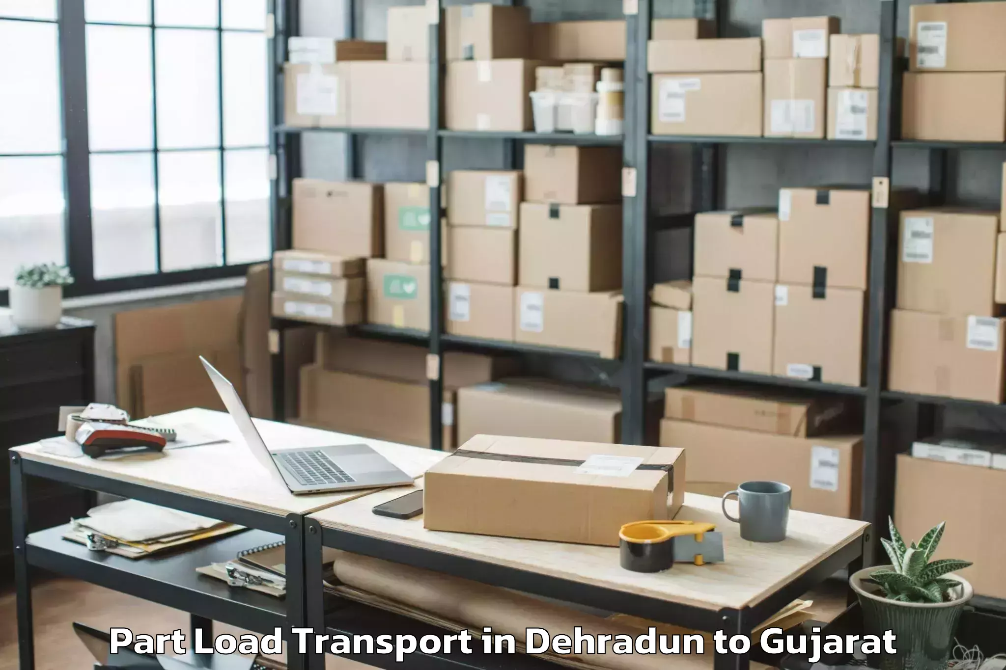 Book Dehradun to Vijapur Part Load Transport Online